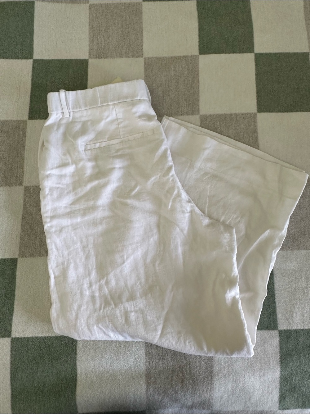 Abercrombie Women’s White Linen Pants - Lightweight Summer Trousers